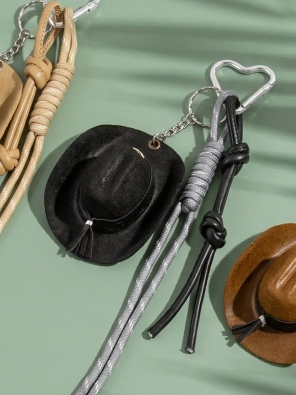 Adorable Mini Cowboy Hat Western Rope Bag Charm